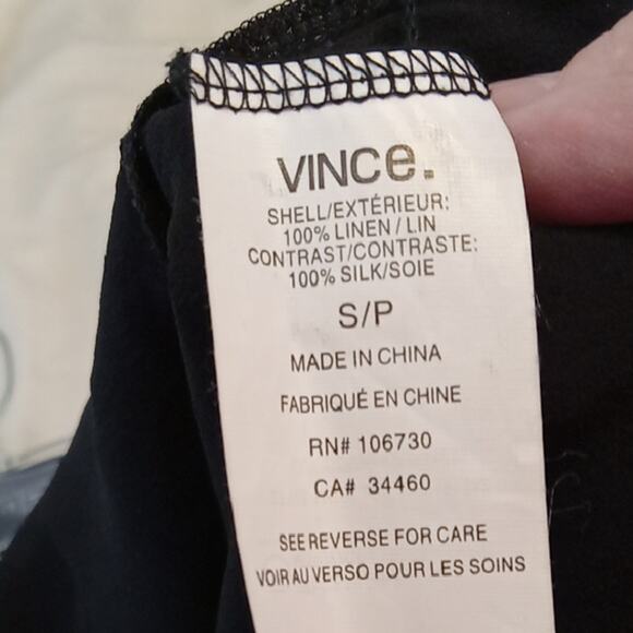 Vince Women's Size Small Cap Sleeve Black Top. Versatile, Minimalist - Picture 10 of 10